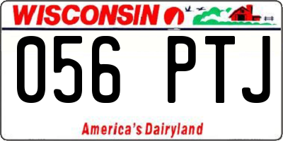 WI license plate 056PTJ
