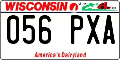 WI license plate 056PXA