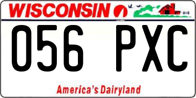 WI license plate 056PXC