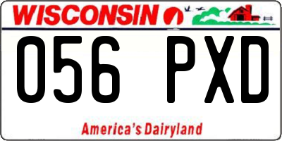 WI license plate 056PXD