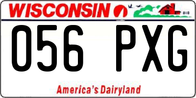 WI license plate 056PXG