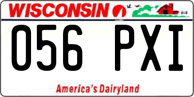 WI license plate 056PXI