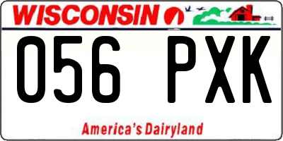 WI license plate 056PXK
