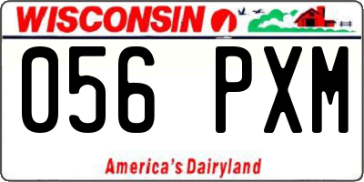 WI license plate 056PXM