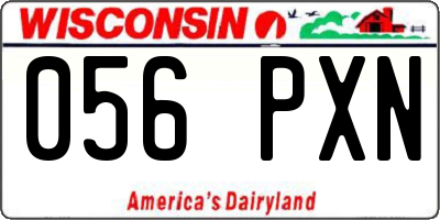 WI license plate 056PXN
