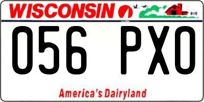 WI license plate 056PXO