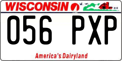 WI license plate 056PXP