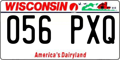WI license plate 056PXQ