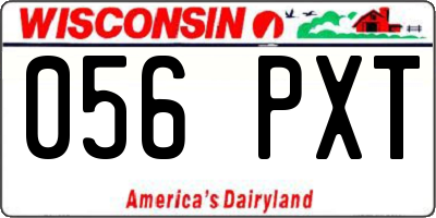 WI license plate 056PXT