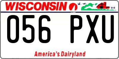 WI license plate 056PXU