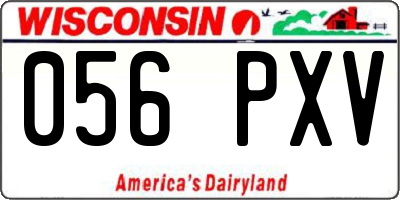 WI license plate 056PXV