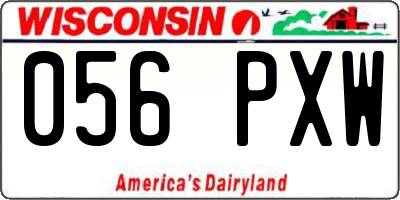 WI license plate 056PXW