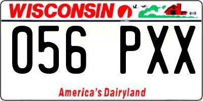 WI license plate 056PXX