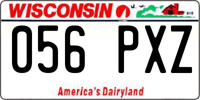 WI license plate 056PXZ