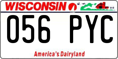 WI license plate 056PYC