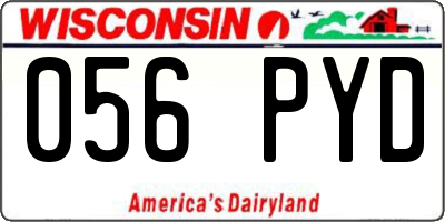 WI license plate 056PYD