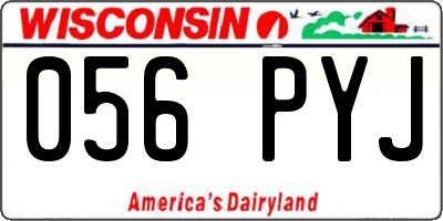 WI license plate 056PYJ
