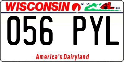 WI license plate 056PYL