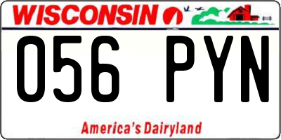 WI license plate 056PYN