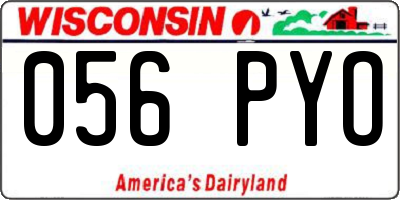 WI license plate 056PYO