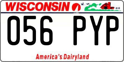 WI license plate 056PYP