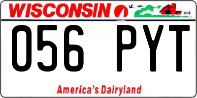 WI license plate 056PYT