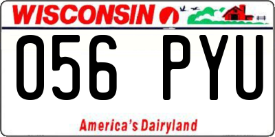 WI license plate 056PYU