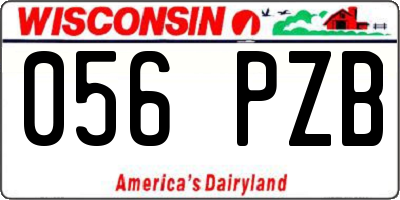 WI license plate 056PZB