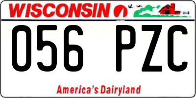 WI license plate 056PZC