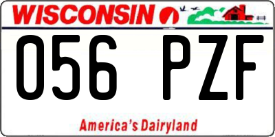 WI license plate 056PZF