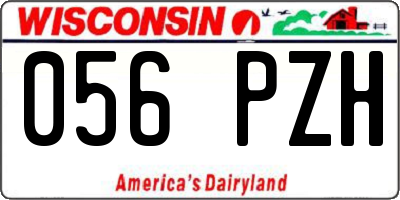 WI license plate 056PZH