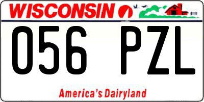 WI license plate 056PZL