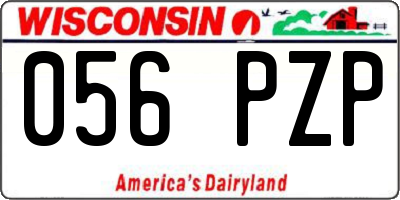 WI license plate 056PZP
