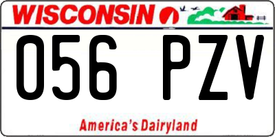 WI license plate 056PZV