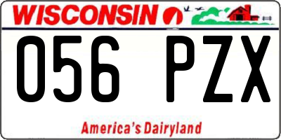 WI license plate 056PZX