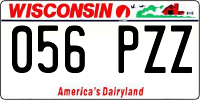 WI license plate 056PZZ