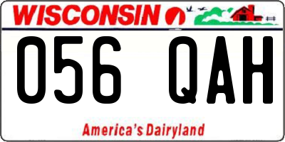 WI license plate 056QAH