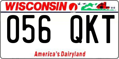WI license plate 056QKT