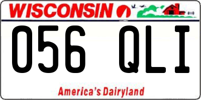 WI license plate 056QLI