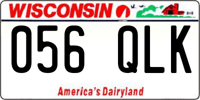 WI license plate 056QLK
