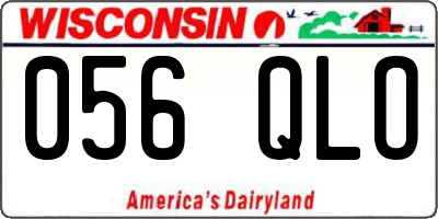 WI license plate 056QLO