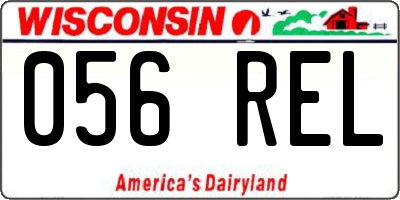 WI license plate 056REL
