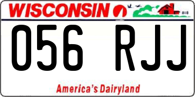 WI license plate 056RJJ