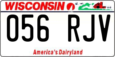 WI license plate 056RJV