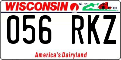 WI license plate 056RKZ