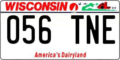 WI license plate 056TNE