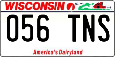 WI license plate 056TNS