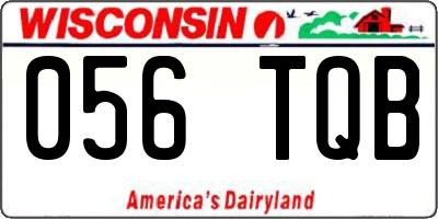 WI license plate 056TQB