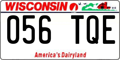 WI license plate 056TQE
