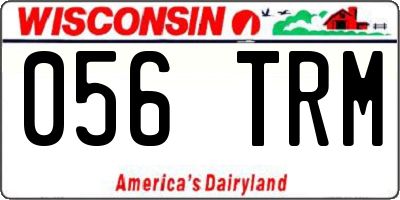 WI license plate 056TRM
